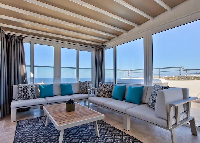 Luxury 4-bedroom Duplex With Stunning Sea Views Private Terrace And Jacuzzi